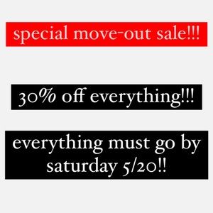 30% OFF ALL LISTINGS UNTIL 5/20